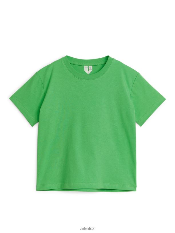 děti ARKET tričko s výstřihem oblečení zelená J8R2D1506
