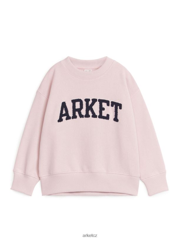 děti ARKET univerzitní mikina oblečení světle růžová J8R2D1521