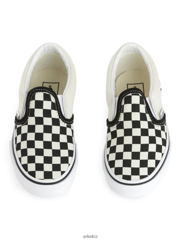 děti ARKET klasické slip-on tenisky pro batolata vans obuv bílý černý J8R2D1396