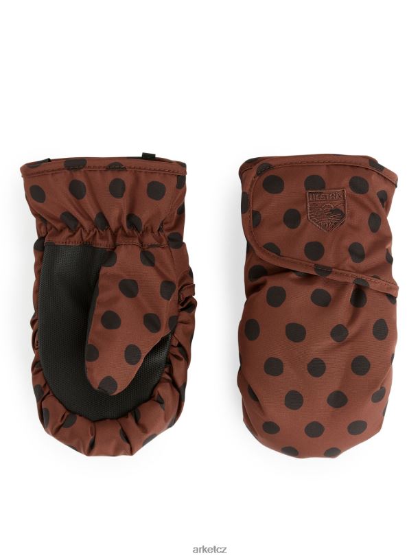 děti ARKET dětské hygge rukavice hestra Příslušenství hnědá/černá J8R2D1644