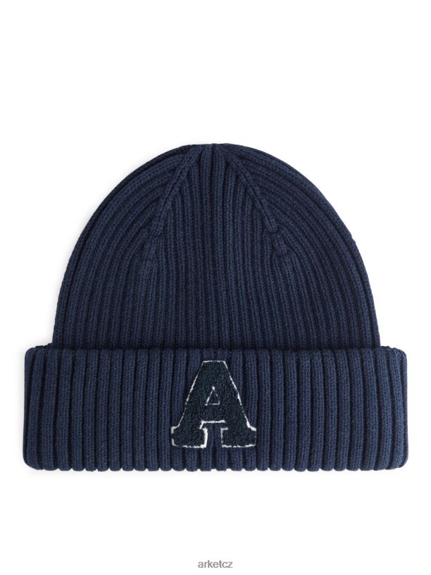 děti ARKET žebrovaná čepice Příslušenství tmavě modrá J8R2D1649