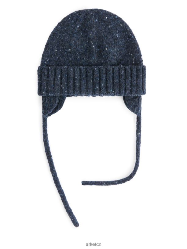 děti ARKET Čepice vlněná čepice do uší Příslušenství tmavě modrá J8R2D1777