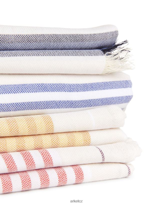 unisex ARKET bavlněná plážová deka domácí potřeby bílá/červená J8R2D1358