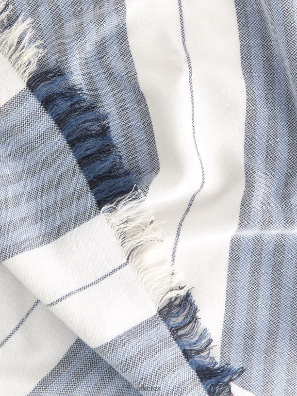 unisex ARKET bavlněná plážová deka domácí potřeby bílá/modrá J8R2D1357