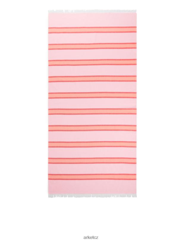 unisex ARKET bavlněná plážová deka domácí potřeby růžová/žlutá J8R2D633