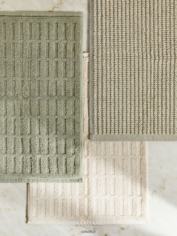 unisex ARKET bavlněná podložka do koupele domácí potřeby béžová/šedá J8R2D1345