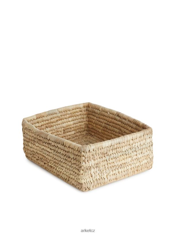 unisex ARKET svět řemeslného palmového úložného košíku domácí potřeby béžový J8R2D1347