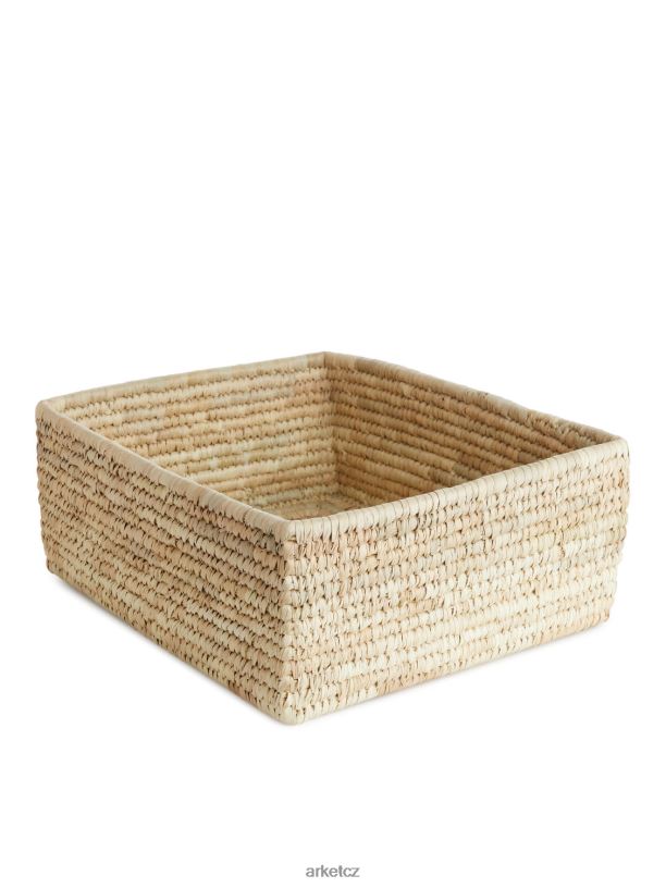 unisex ARKET svět řemeslného palmového úložného košíku domácí potřeby béžový J8R2D1348