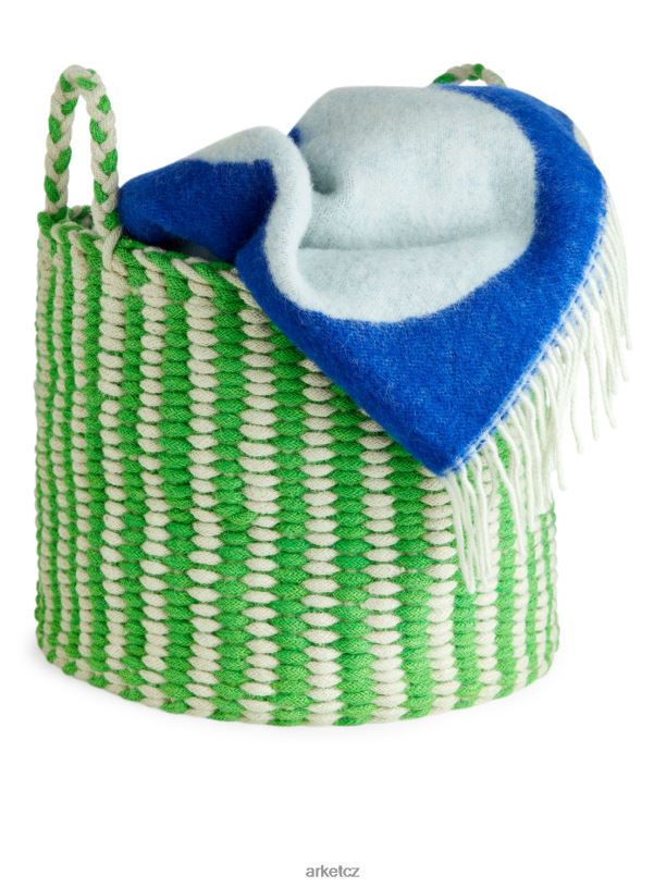 unisex ARKET úložný koš 41 cm domácí potřeby zelená/bílá J8R2D1353