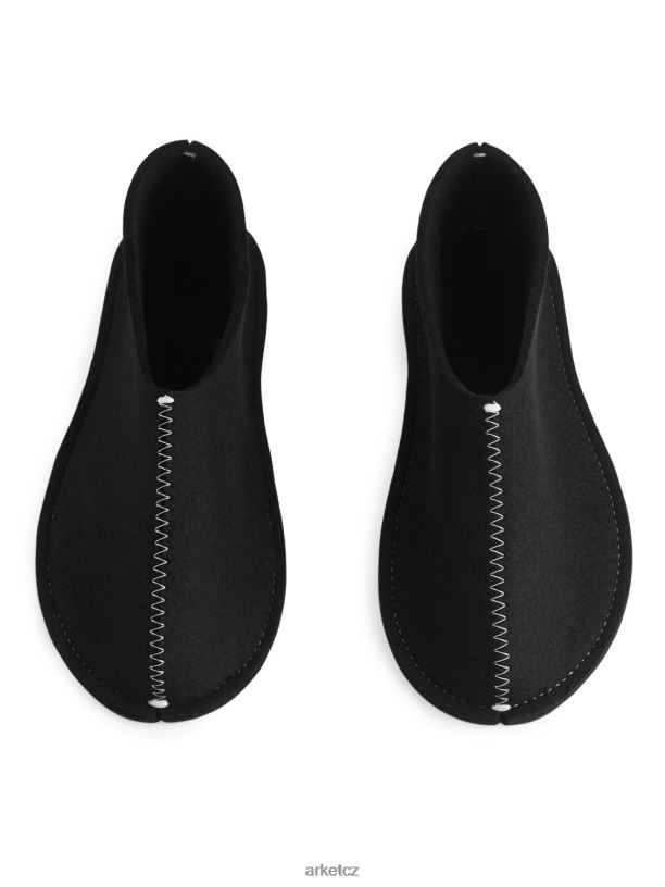 unisex ARKET pia wallen vlněné pantofle domácí potřeby Černá J8R2D722