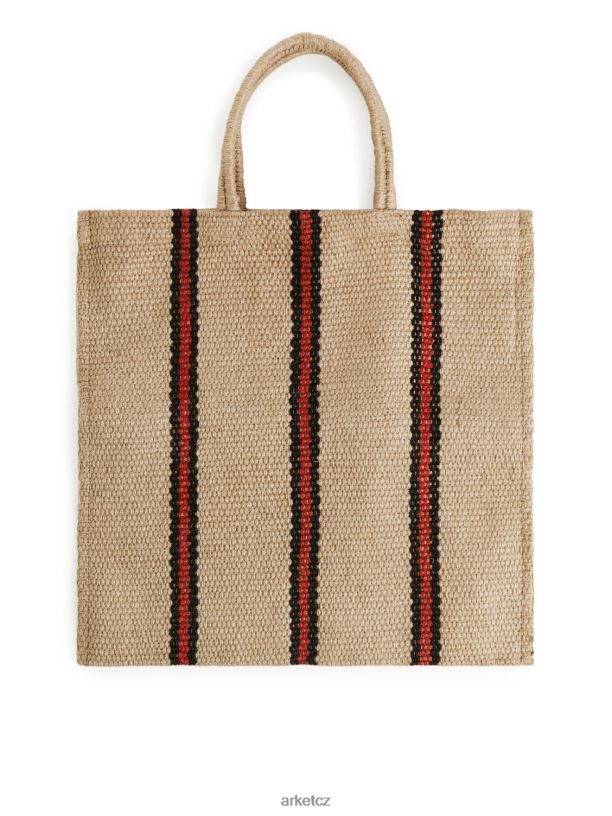 unisex ARKET pruhovaná taška na želvy domácí potřeby béžová/červená J8R2D1356