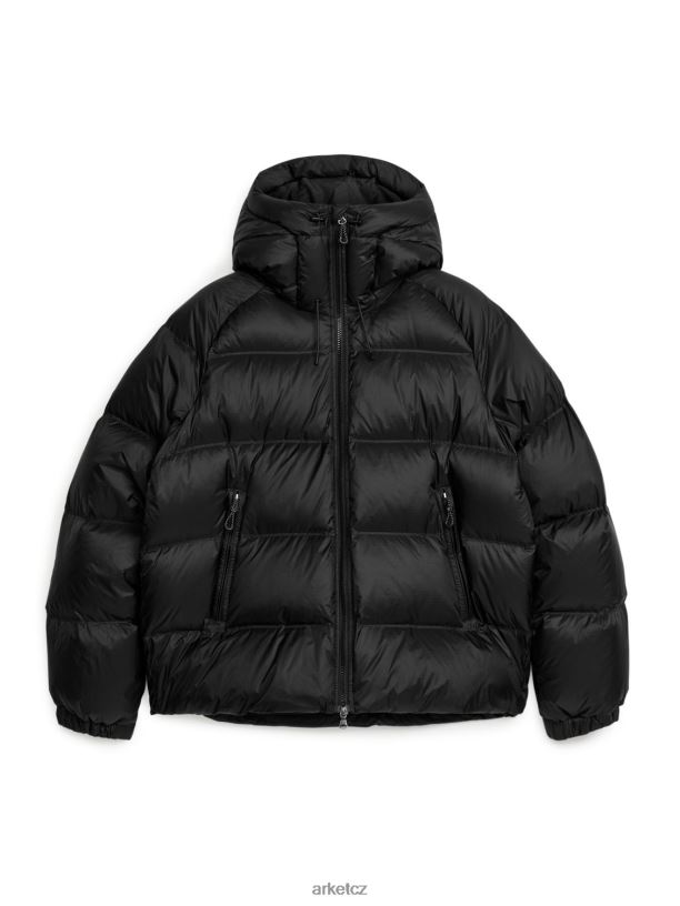 muži ARKET sportovní péřová bunda oblečení Černá J8R2D1170