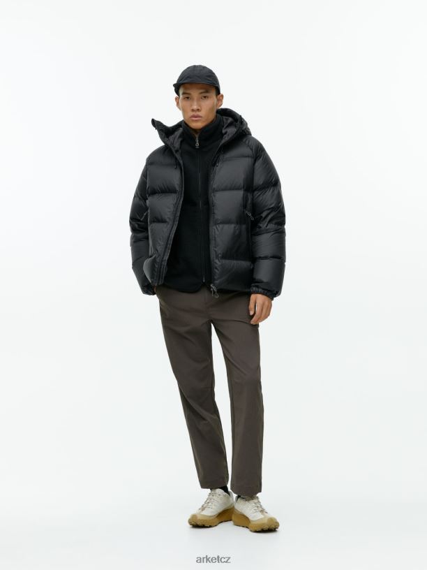 muži ARKET sportovní péřová bunda oblečení Černá J8R2D1170