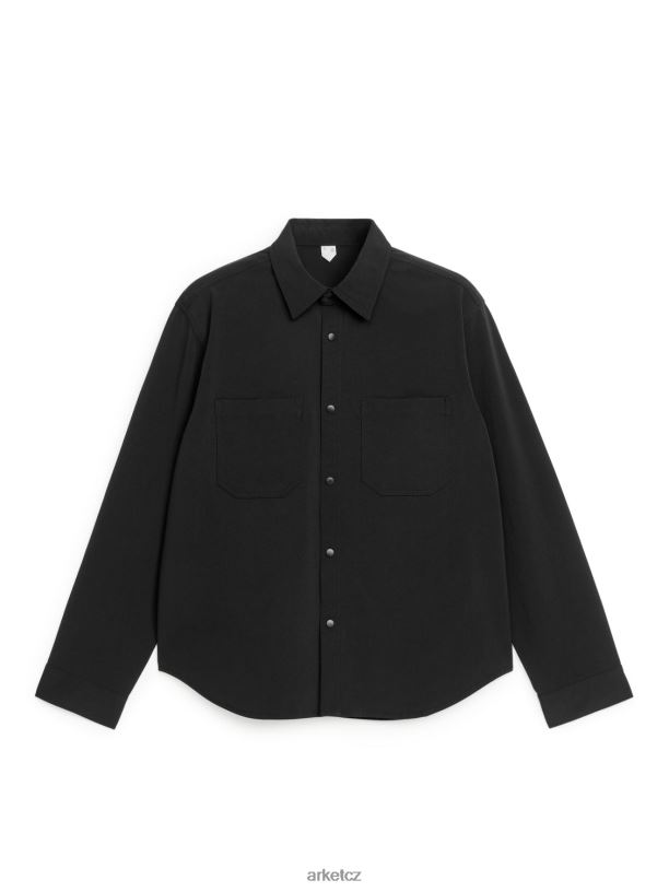 muži ARKET turistická košile oblečení Černá J8R2D1205