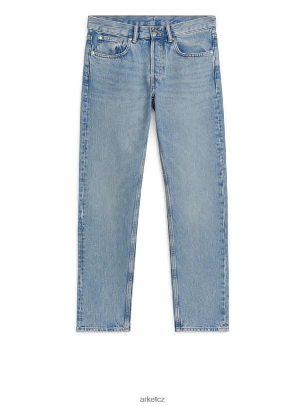 muži ARKET Park zkrácené pravidelné rovné džíny oblečení světle modrá J8R2D1107