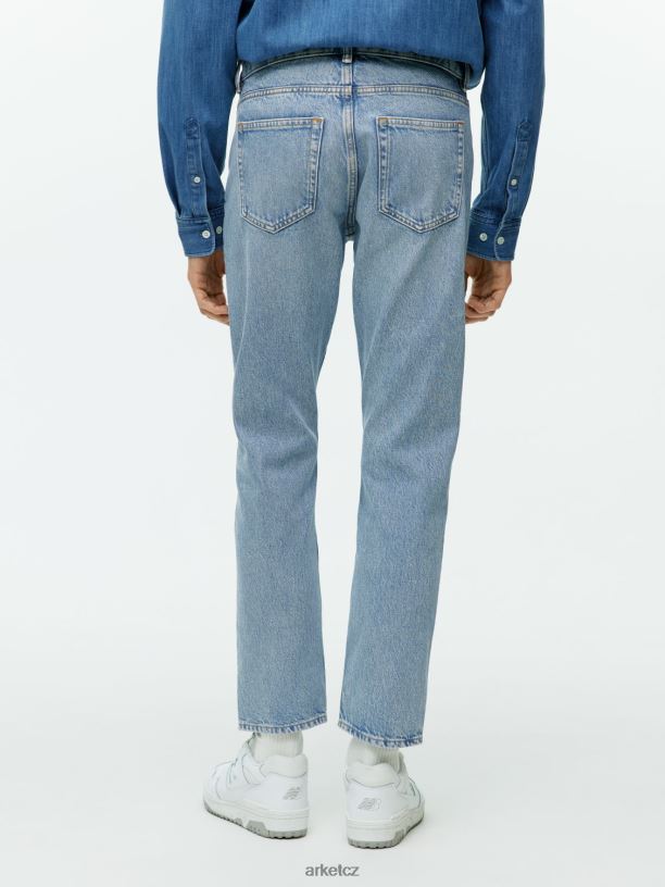 muži ARKET Park zkrácené pravidelné rovné džíny oblečení světle modrá J8R2D1107