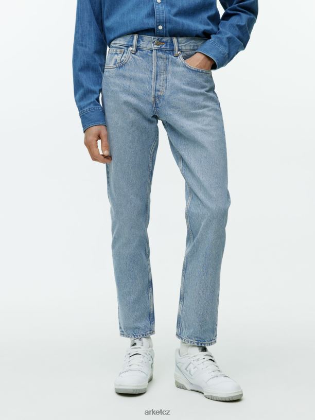 muži ARKET Park zkrácené pravidelné rovné džíny oblečení světle modrá J8R2D1107