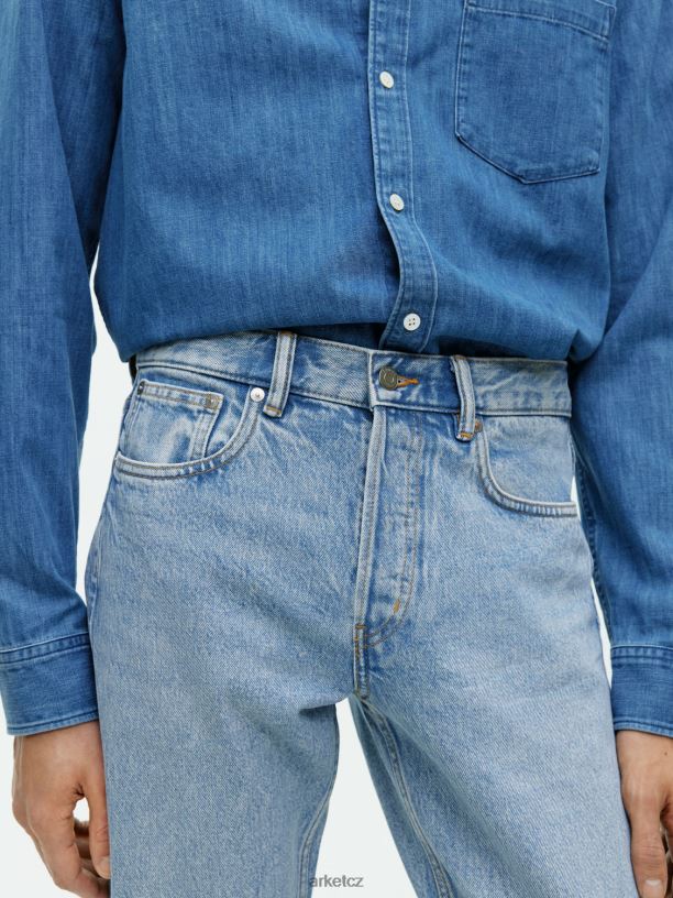 muži ARKET Park zkrácené pravidelné rovné džíny oblečení světle modrá J8R2D1107