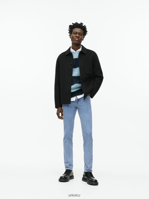 muži ARKET bříza slim strečové džíny oblečení světle modrá J8R2D1105