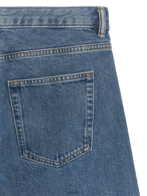 muži ARKET park běžné rovné džíny oblečení středně modrá J8R2D1100