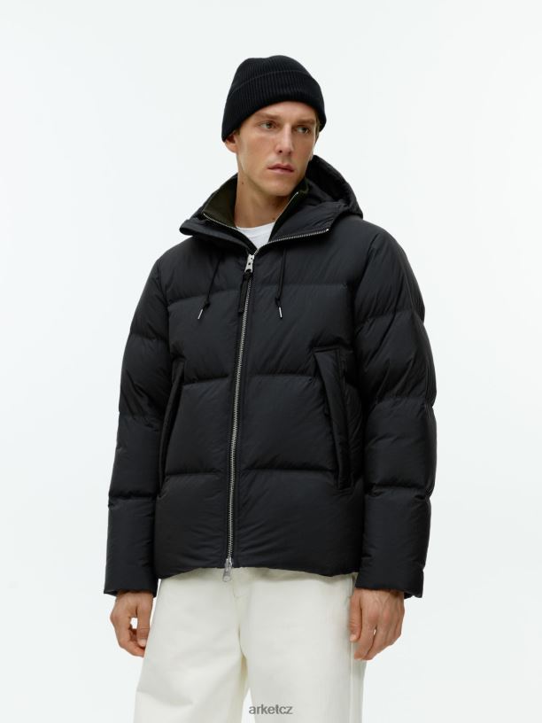 muži ARKET péřová bunda oblečení Černá J8R2D1172