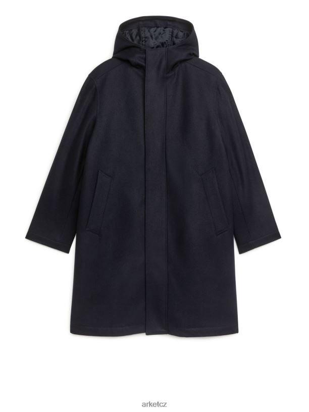muži ARKET vlněná parka oblečení tmavě modrá J8R2D1162