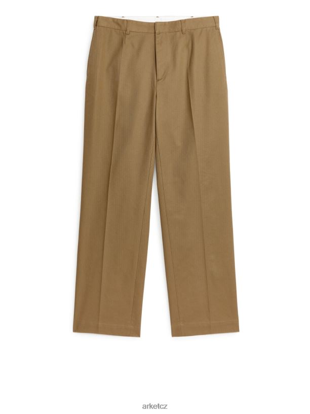 muži ARKET kalhoty širokého střihu na míru oblečení hnědý J8R2D1067
