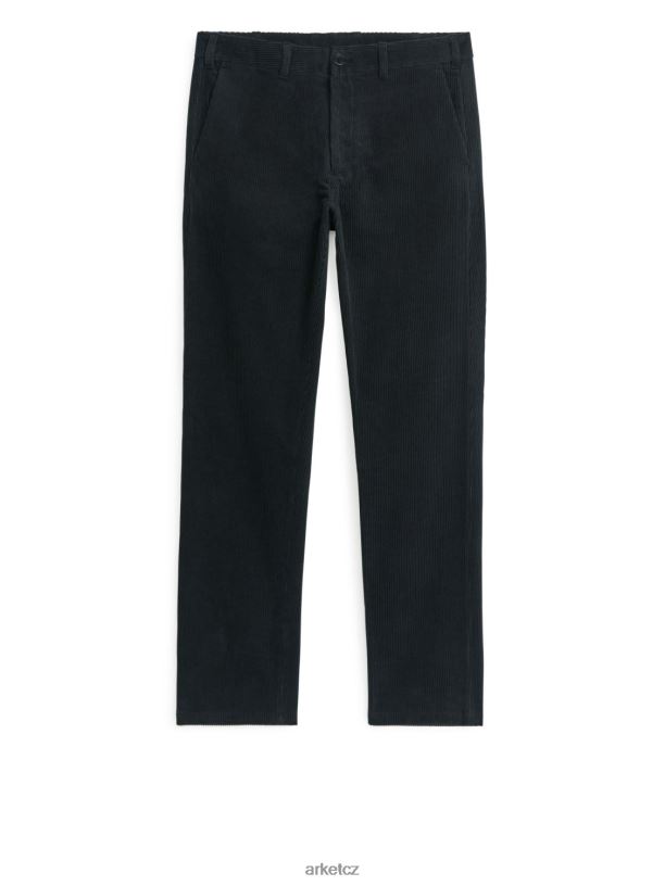 muži ARKET manšestrové kalhoty rovného střihu oblečení Černá J8R2D1089