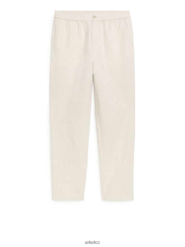 muži ARKET plátěné kalhoty se stahovací šňůrkou oblečení světle béžová J8R2D1054