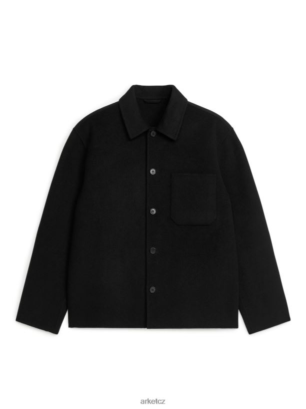 muži ARKET dvojitá košile oblečení Černá J8R2D963