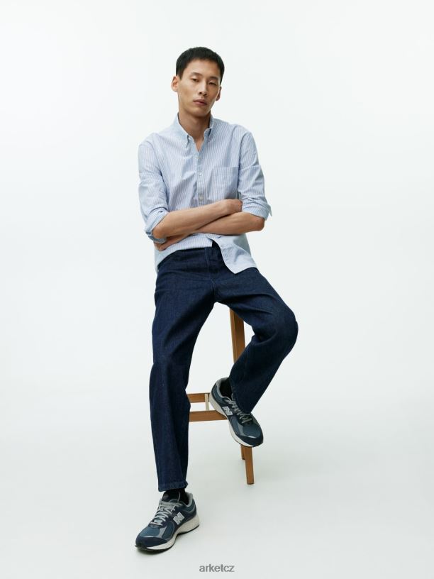 muži ARKET oxfordská košile oblečení modrá/pruhovaná J8R2D973