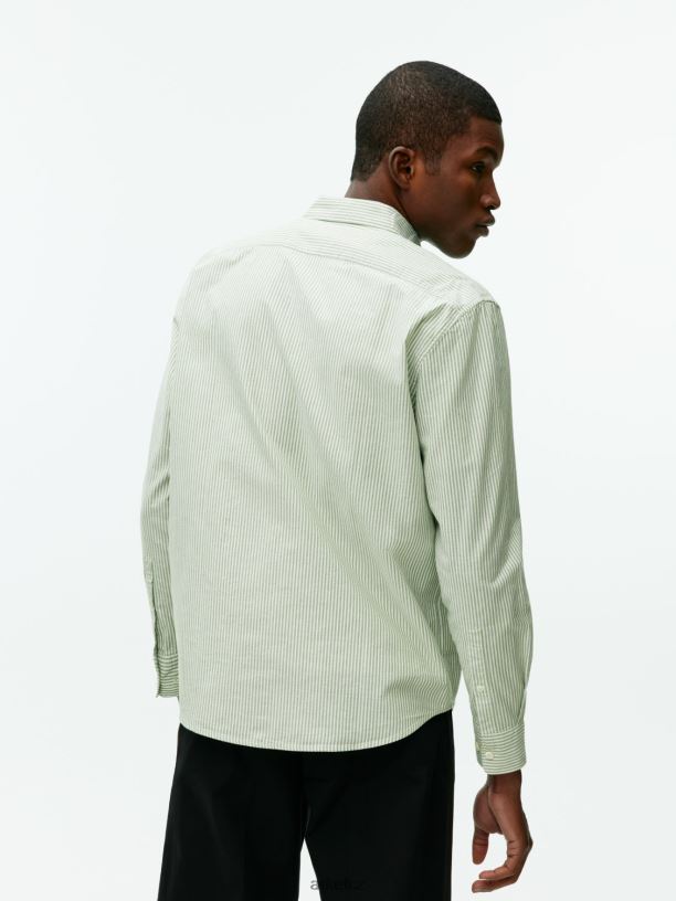 muži ARKET oxfordská košile oblečení zelená/pruhovaná J8R2D972