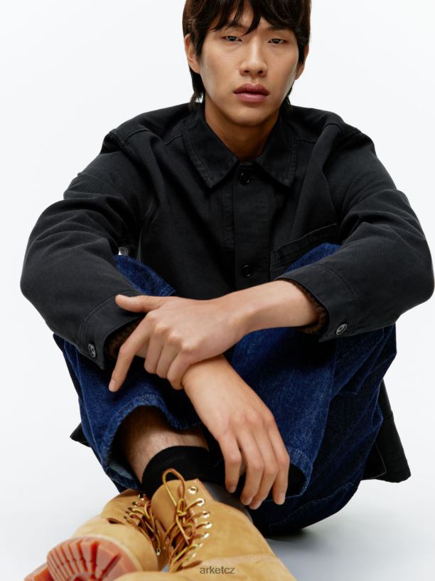 muži ARKET přebarvená keprová košile oblečení Černá J8R2D955