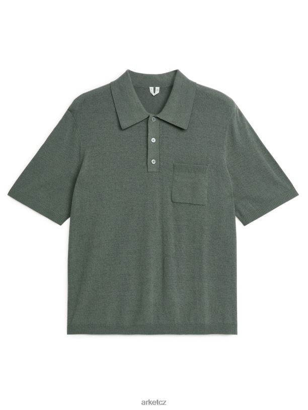 muži ARKET polokošile s krátkým rukávem oblečení khaki zelená J8R2D1033