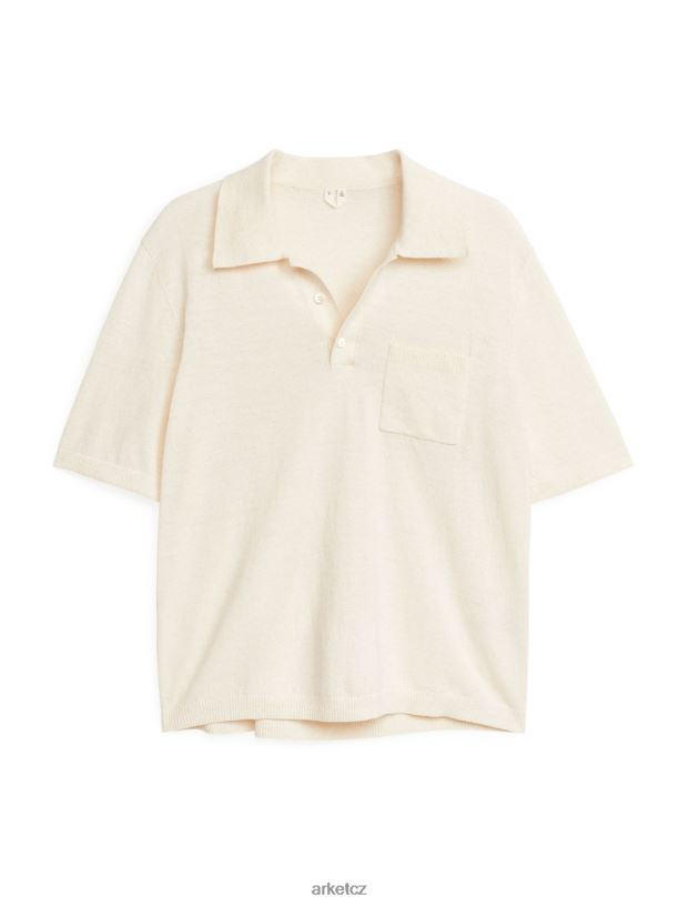 muži ARKET polokošile s krátkým rukávem oblečení špinavě bílá J8R2D1014