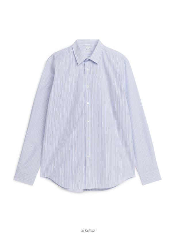 muži ARKET popelínová košile oblečení modrá/pruh J8R2D958