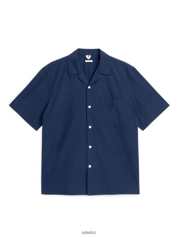 muži ARKET resortní košile oblečení tmavě modrá J8R2D929