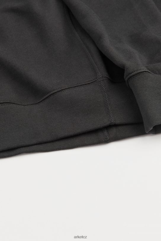 muži ARKET francouzská froté mikina oblečení Černá J8R2D918