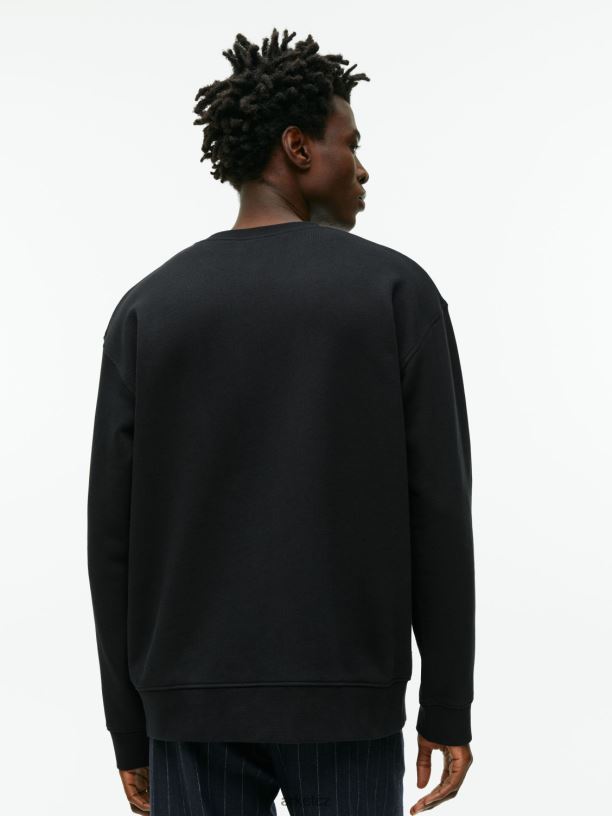 muži ARKET uvolněná froté mikina oblečení Černá J8R2D919