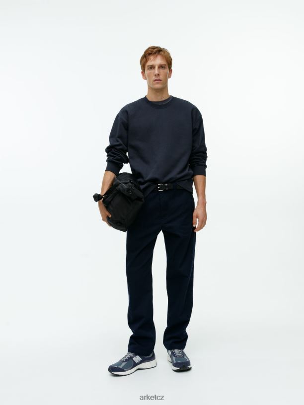 muži ARKET uvolněná froté mikina oblečení tmavě modrá J8R2D920