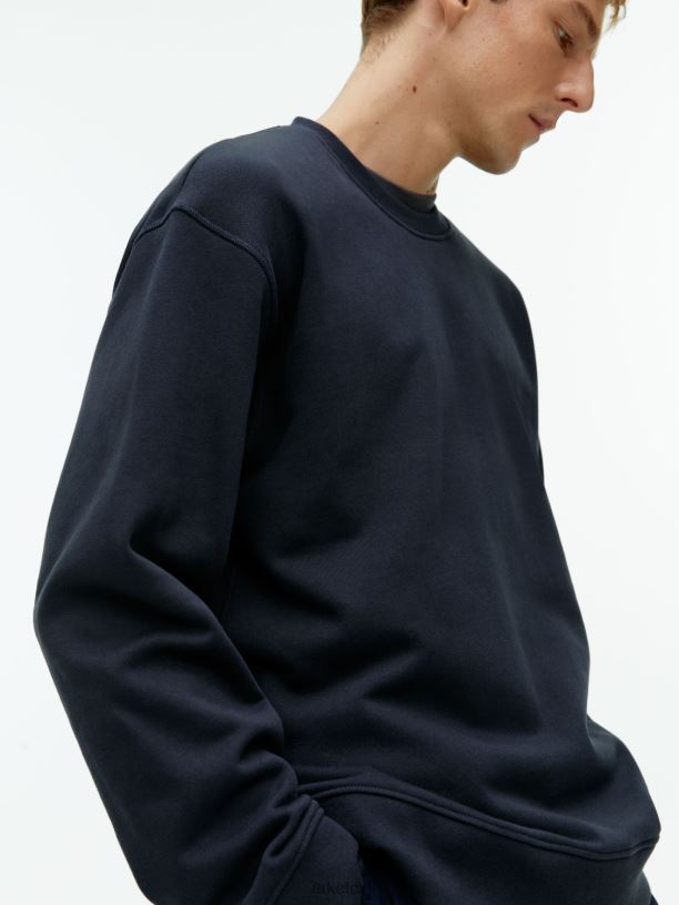 muži ARKET uvolněná froté mikina oblečení tmavě modrá J8R2D920