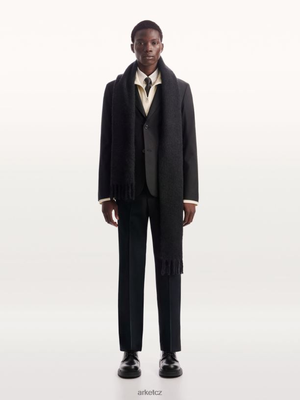 muži ARKET moderní sako hopsack oblečení Černá J8R2D1151