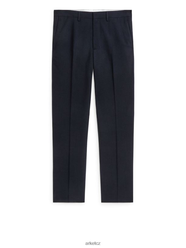 muži ARKET slim kalhoty z chmelové vlny oblečení tmavě modrá J8R2D1075