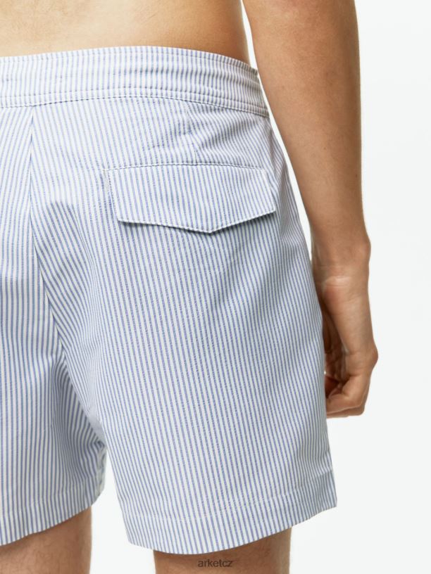 muži ARKET plavecké šortky seersucker oblečení bílá/modrá J8R2D1143