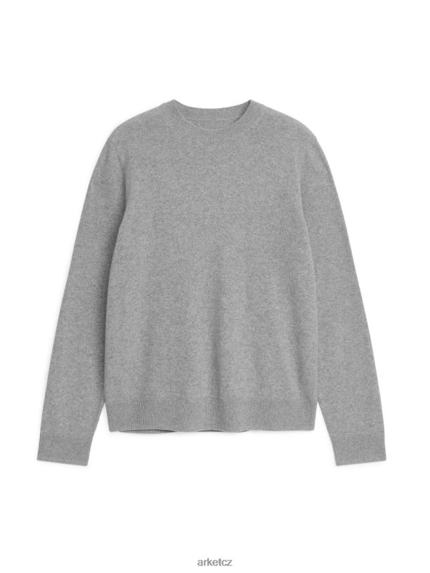 muži ARKET kašmírový svetr oblečení šedá melanž J8R2D1182