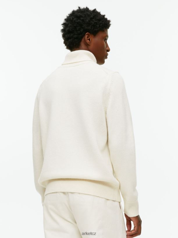 muži ARKET merino svetr s rolákem oblečení špinavě bílé J8R2D1192