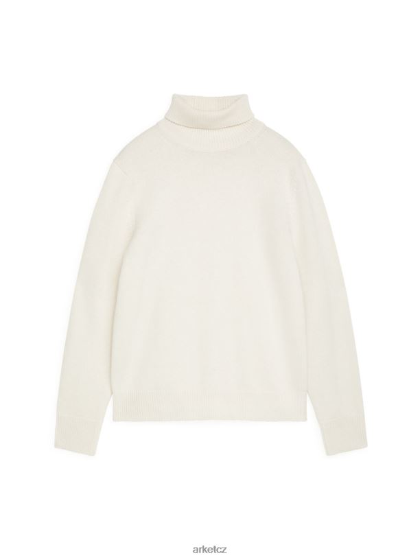 muži ARKET merino svetr s rolákem oblečení špinavě bílé J8R2D1192