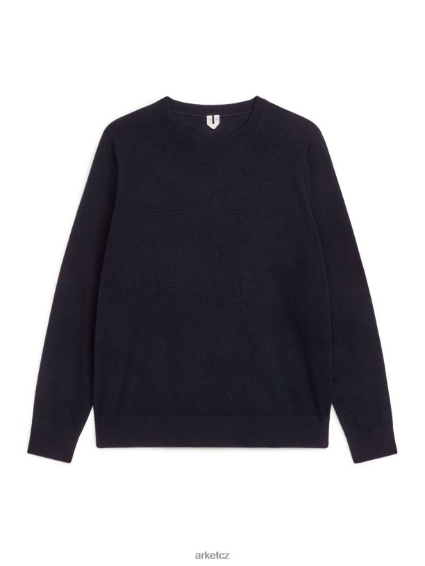 muži ARKET merino svetr z jemného úpletu oblečení tmavě modrá J8R2D1195