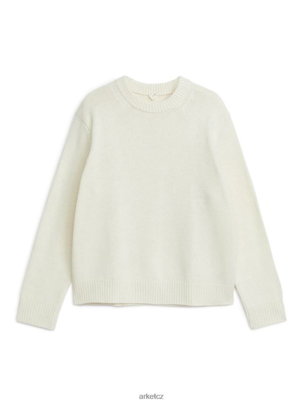 muži ARKET těžký pletený svetr z vlny oblečení béžový J8R2D1175