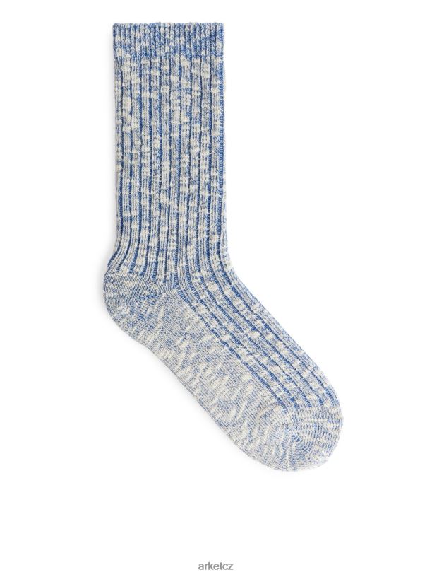 muži ARKET tlusté pletené ponožky oblečení modrá melanž J8R2D577
